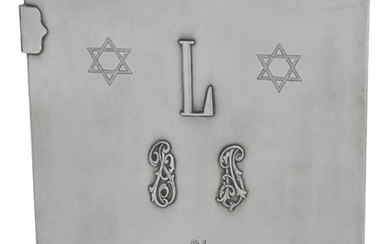 Judaica Briefmappe mit Monogrammen und Davidsternen
