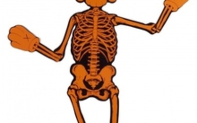 KAWS x ORIGINAL FAKE Américain - Né en 1974 Companion skeleton (orange fluorescent ) - 2007