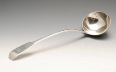 A late George III silver soup ladle, in Fiddle pattern