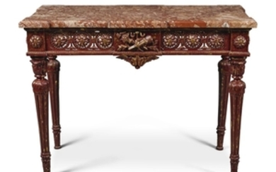 A Louis XVI style painted centre table, second half 19th century
