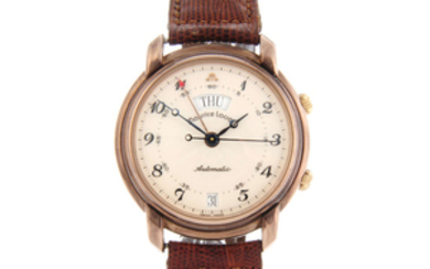 MAURICE LACROIX - a gentleman's gold plated Masterpiece Reveil wrist watch.