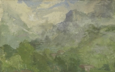*Peter Greenham RA (1909-1992) 'MORNING MIST, SAVOY' Signed with initials l.r., oil on board 23 x ...