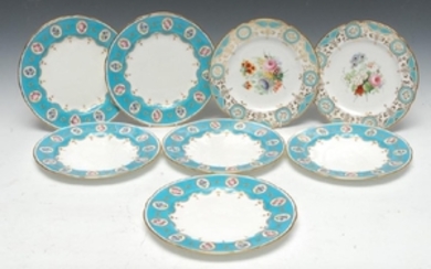 A set of six Mintons shaped circular dessert plates