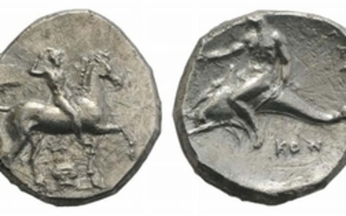 Southern Apulia, Tarentum, c. 302 BC. AR Nomos (22mm, 7.86g,...