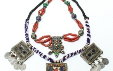 Tribal Ethnographic Silver & Metal Necklaces, 2