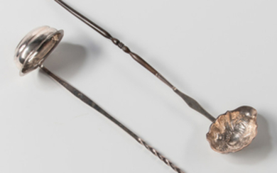 Two George III Sterling Silver Toddy Ladles