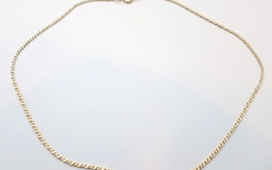 14K Gold necklace, L- 48 cm. W-...