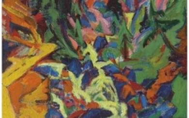 Ernst Ludwig Kirchner (1880-1938), Der Wasserfall (recto); Mondaufgang auf Fehmarn (verso)