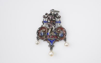 A Renaissance Revival silver pendant