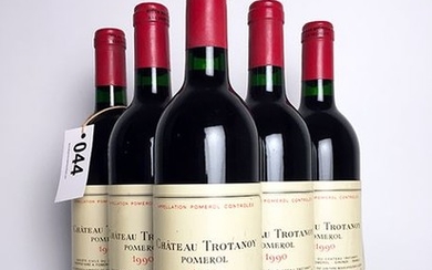 5 bottles 1990 Château TROTANOY, Pomerol - 5...