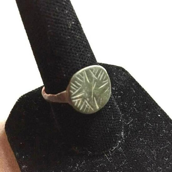 5th - 11thc AD Byzantine Bronze Crusader Ring