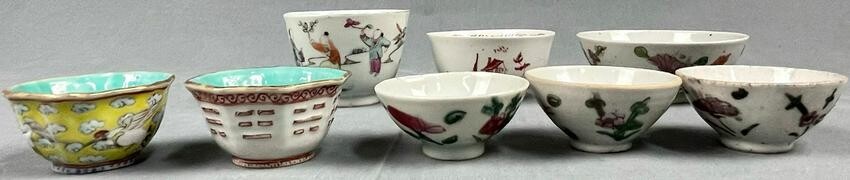 7 bowls. Probably China antique also 18th century.
