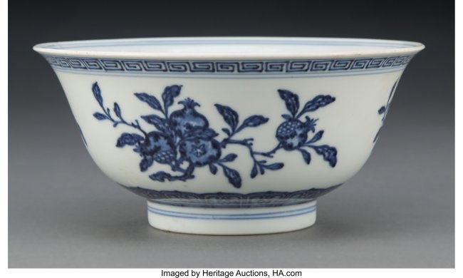 78044: A Chinese Blue and White Bowl Marks: six-charact
