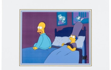 89744: Homer and Marge Simpson Production Cel Setup fro