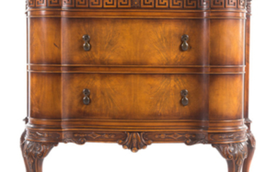 Neo-Grec style carved walnut chest of drawers