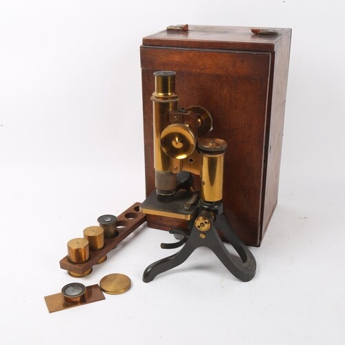 A 19th century Henry Crouch brass compound microscope no. 72...