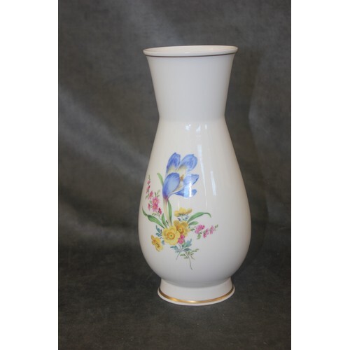A 20th century Dresden porcelain vase, with painted and tran...