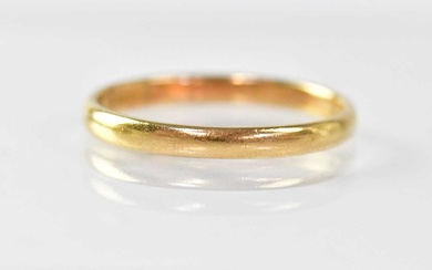 A 22ct yellow gold wedding band, size S, approx. 3.2g.Condition...