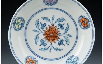 A Chinese Doucai Dish, Qing Dynasty, 18th centur