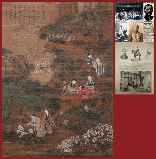 A Chinese Scroll Painting By Zhan Ziyu