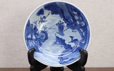 A Chinese blue and white dish