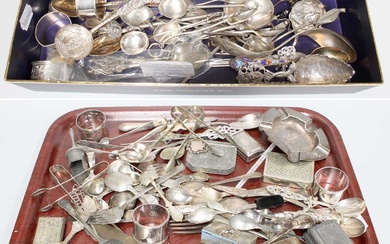 A Collection of Assorted Silver and Silver Plate, mostly flatware...
