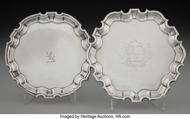 A Collection of Two George II Silver Salvers (1731-1741)