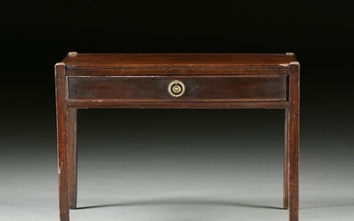 A GEORGE III MAHOGANY LOW SIDE TABLE, LATE 18TH/EARLY