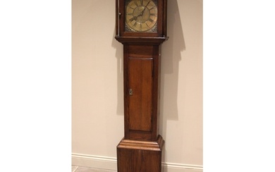 A George III oak cased thirty hour longcase clock signed Tho...