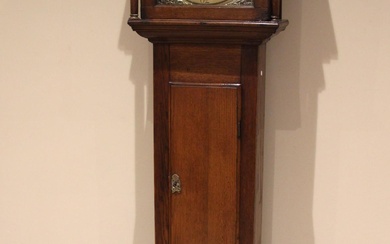 A George III oak cased thirty hour longcase clock signed Tho...