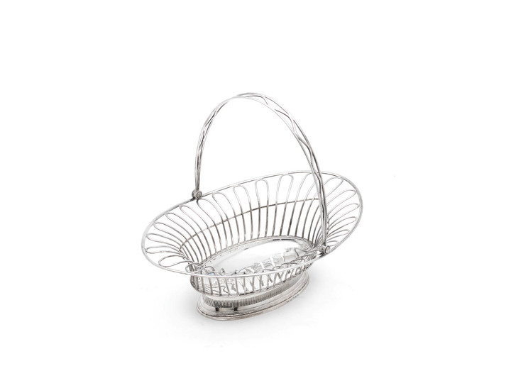 A George III silver basket