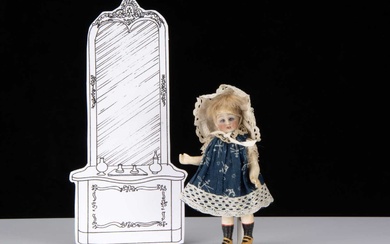 A German bisque headed dolls’ house doll