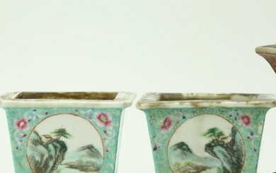 A Chinese Qianjiangcai Porcelain Pot by Qiukunming