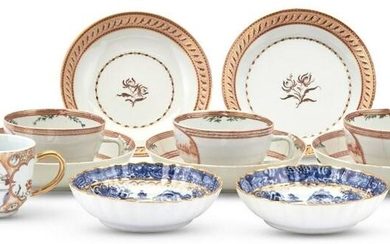 A Grouping of Six Chinese Export Porcelain Teacups and
