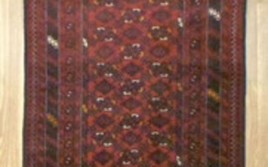 A HANDKNOTTED PURE WOOL AFGHAN KUNDUS RUNNER