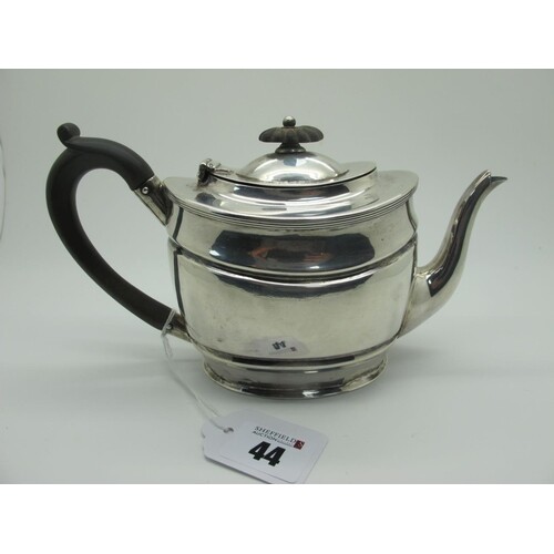 A Hallmarked Silver Bachelor's Tea Pot, Nathan & Hayes, Birm...