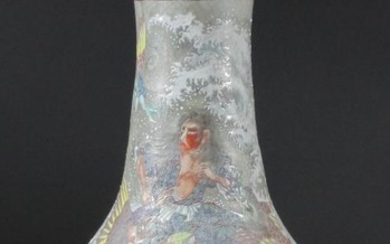 A Japanese Satsuma Pottery Vase, late 19th Century, enamelled...