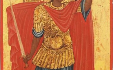 A LARGE MELKITE ICON SHOWING THE ARCHANGEL MICHAEL
