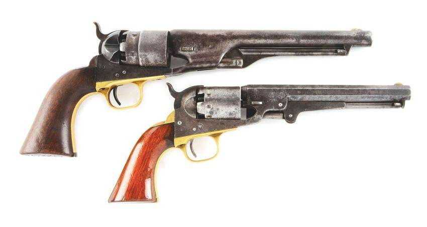 (A) LOT OF TOW: BRACE OF CIVIL WAR PERIOD COLT AND