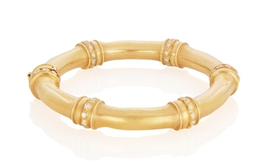 A Mish Jungle Bamboo diamond bangle bracelet