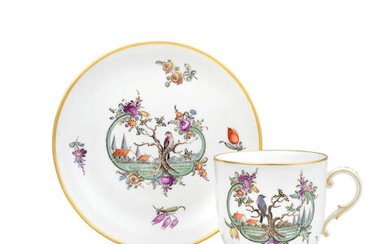 A Nymphenburg coffee cup and saucer, circa 1775