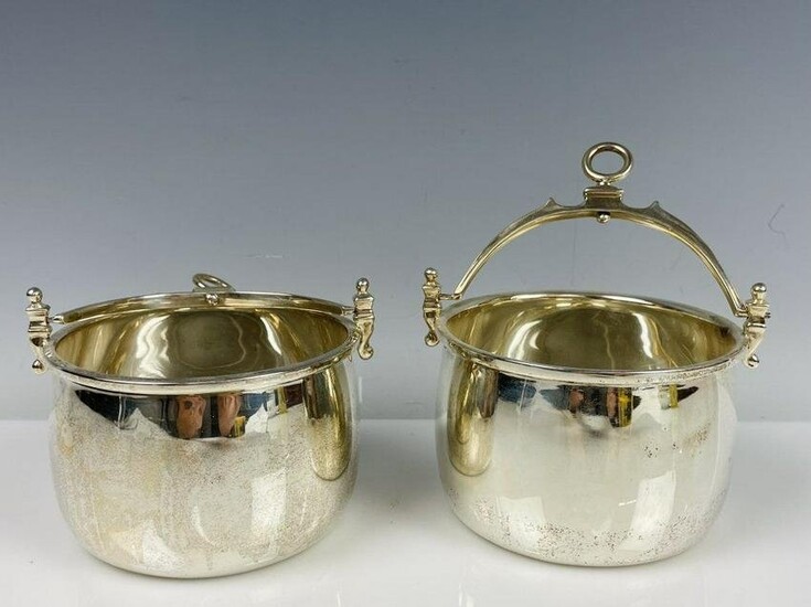 A PAIR OF SIGNED TANNE MEXICAN SILVER BOWLS