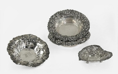 A Pair of Gorham Repousse Sterling Silver Bowls.