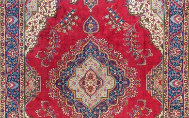 A Persian Hand Knotted Tabriz Carpet, 394 X 295