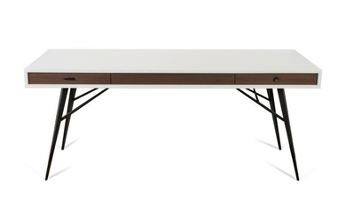 A Powell & BonnellLacquered Desk Height 30 x width 72 x
