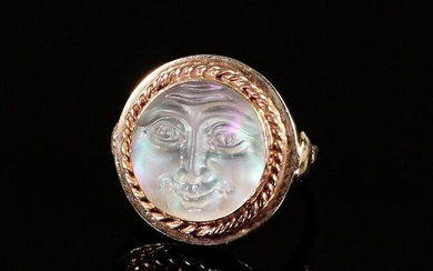 A Rainbow Moonstone Ring.