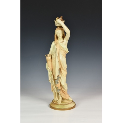A Royal Worcester porcelain figure of a Grecian water carrie...