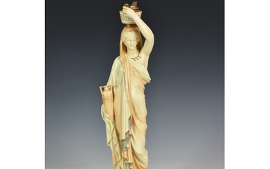 A Royal Worcester porcelain figure of a Grecian water carrie...