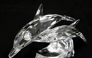 A Swarovski Crystal 1990 Limited Edition The Dolphins Figure...