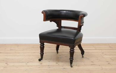 A William IV mahogany horseshoe back chair